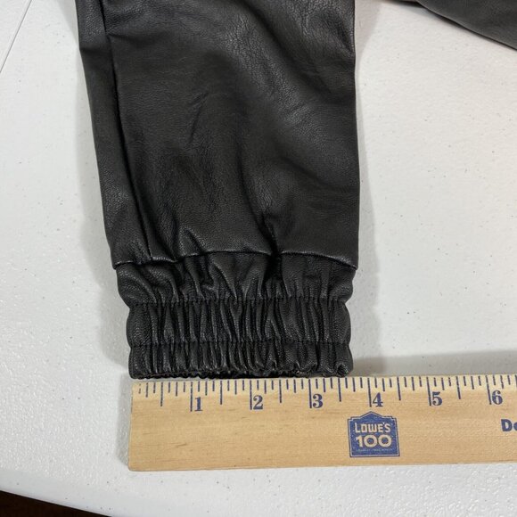 Oriana Lifestyle Jogger Womens Size Small Black‎ Polyamide Black Faux Leather - Picture 9 of 11